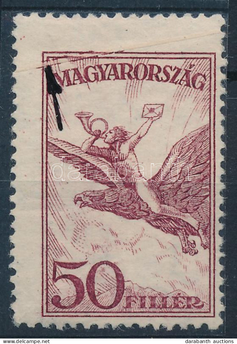 ** 1927 Repülő I. 50f Papírránccal - Altri & Non Classificati