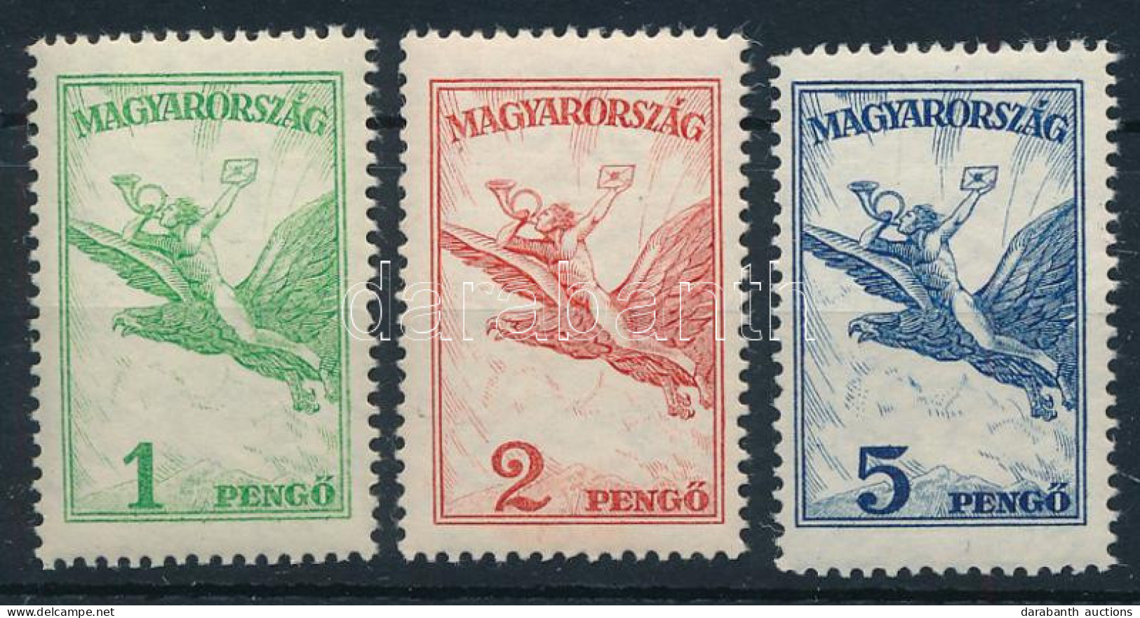 ** 1927 Repülő (I.) 1P, 2P, 5P (9.600) - Sonstige & Ohne Zuordnung