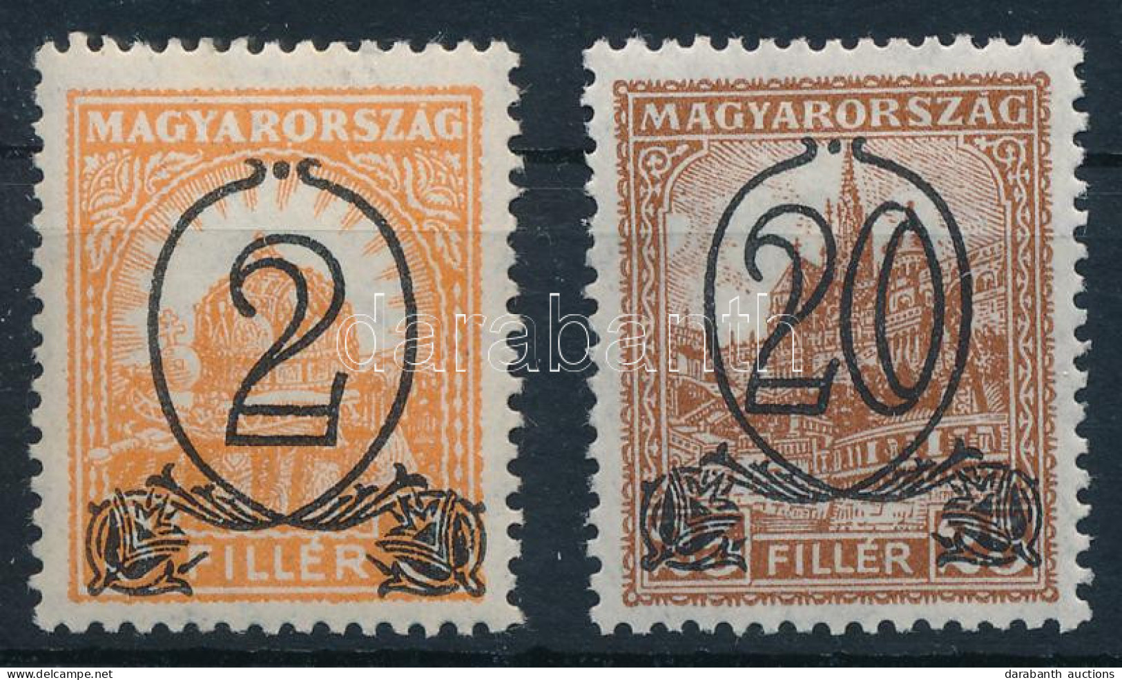 * 1931 Kisegítő 2/3f + 20/25f B 14:14 1/4 Fogazással (**7.000) - Andere & Zonder Classificatie