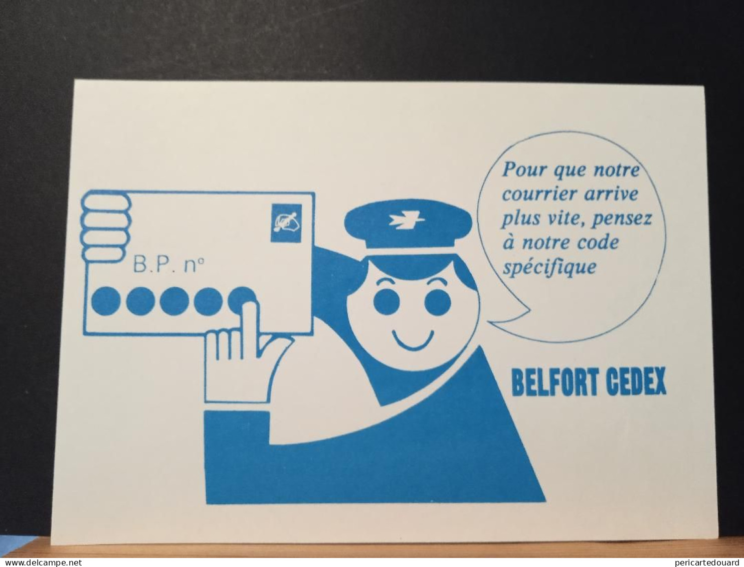 Code Postal, Carte Postale Blanche BELFORT CEDEX En Franchise, Neuve. - Briefe U. Dokumente