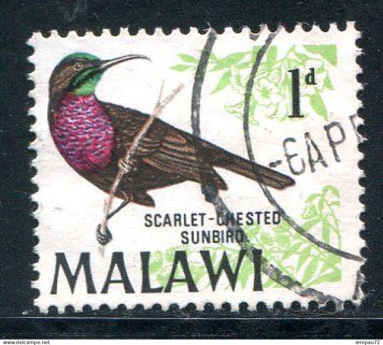MALAWI- Y&T N°92- Oblitéré (oiseau) - Malawi (1964-...)