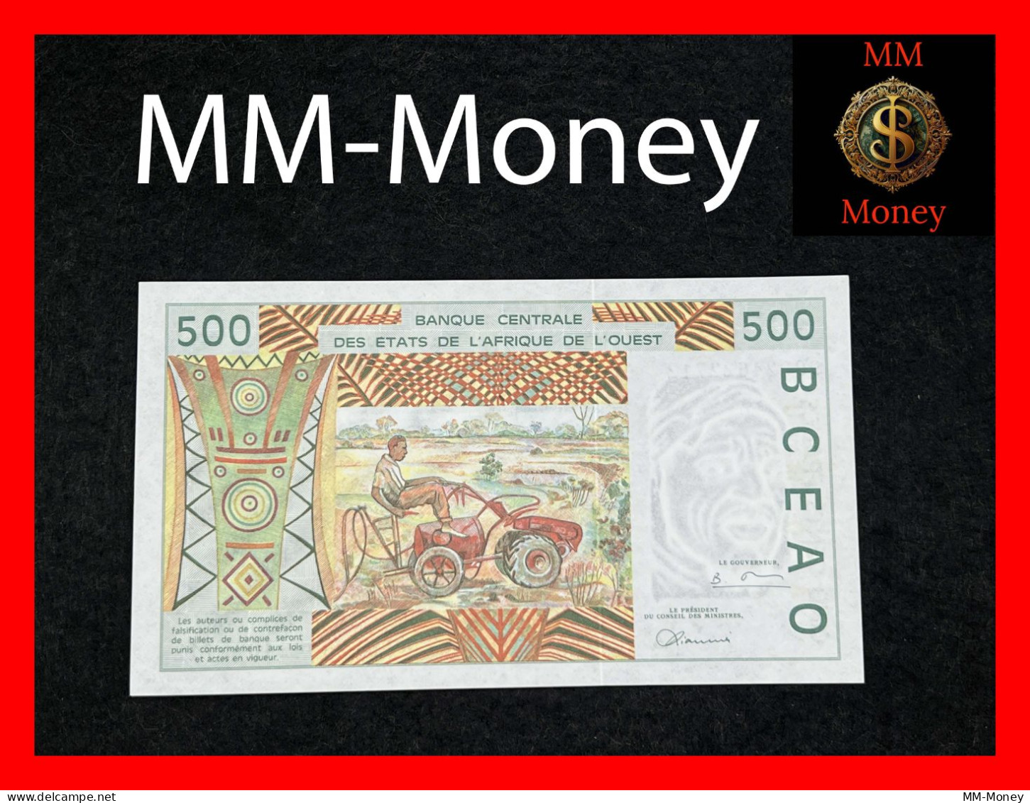 WEST AFRICAN STATES  WAS  "A  Ivory Coast"   500 Francs  1999    P.  110 A      AU - West African States