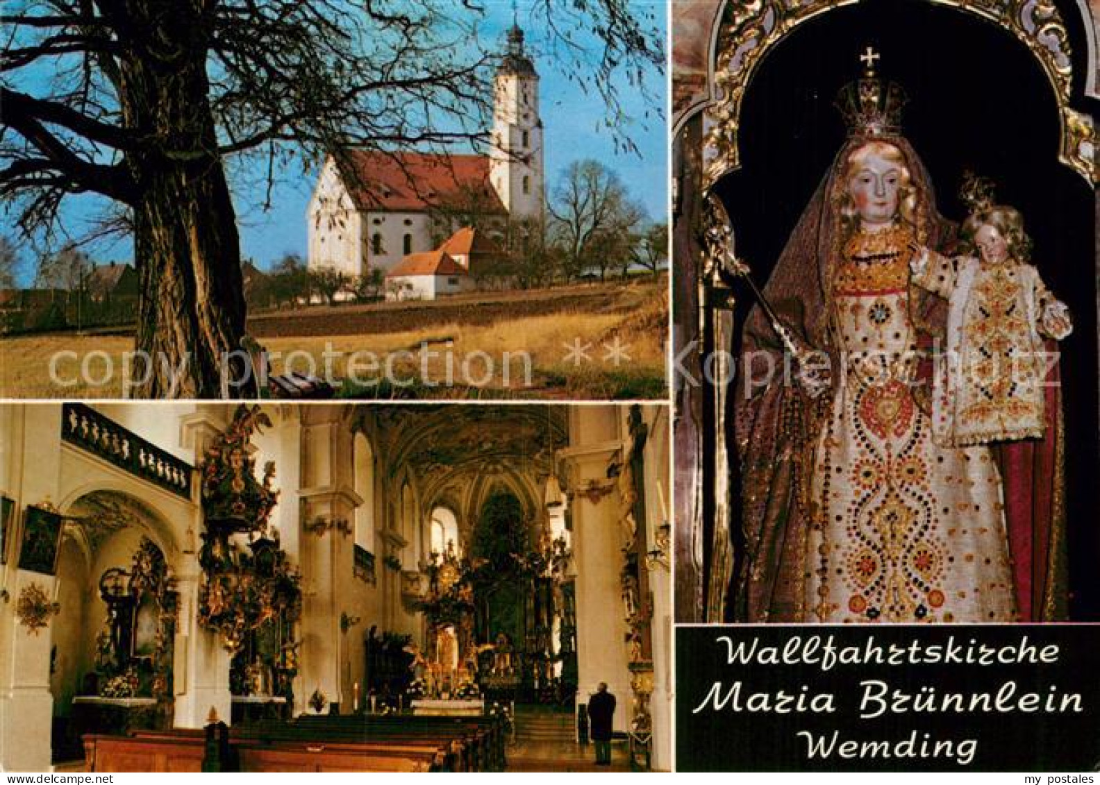 73010253 Wemding Wallfahrtskirche Maria Bruennlein Inneres Marienfigur Wemding - Wemding