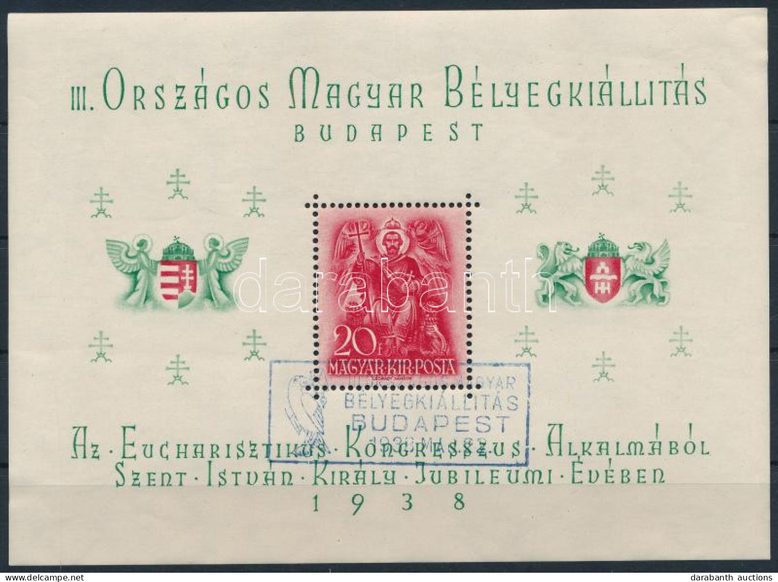 O 1938 ORBÉK Blokk (6.000) - Autres & Non Classés