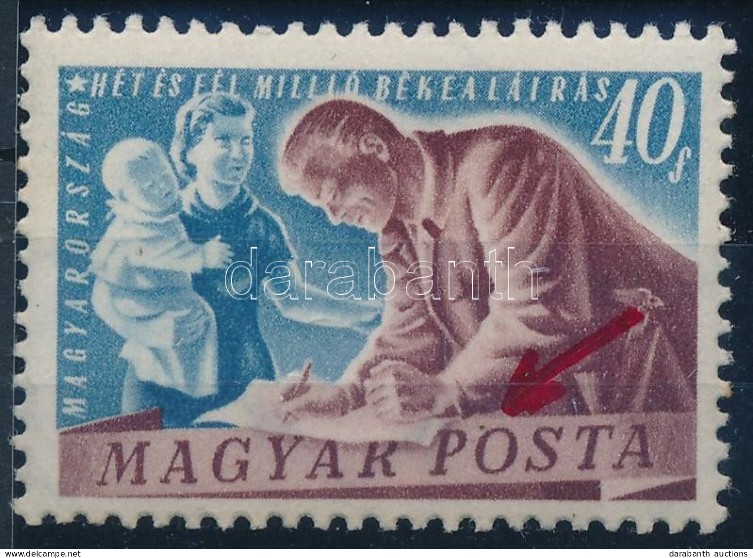 ** 1950 Béke (III.) 40f Az O Betű Felett Pont - Autres & Non Classés