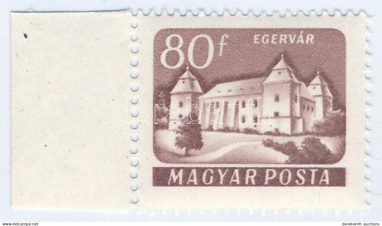 ** 1961 Várak (II.) 80f ívszéles Bélyeg XIII. A Vízjellel (10.000) - Other & Unclassified