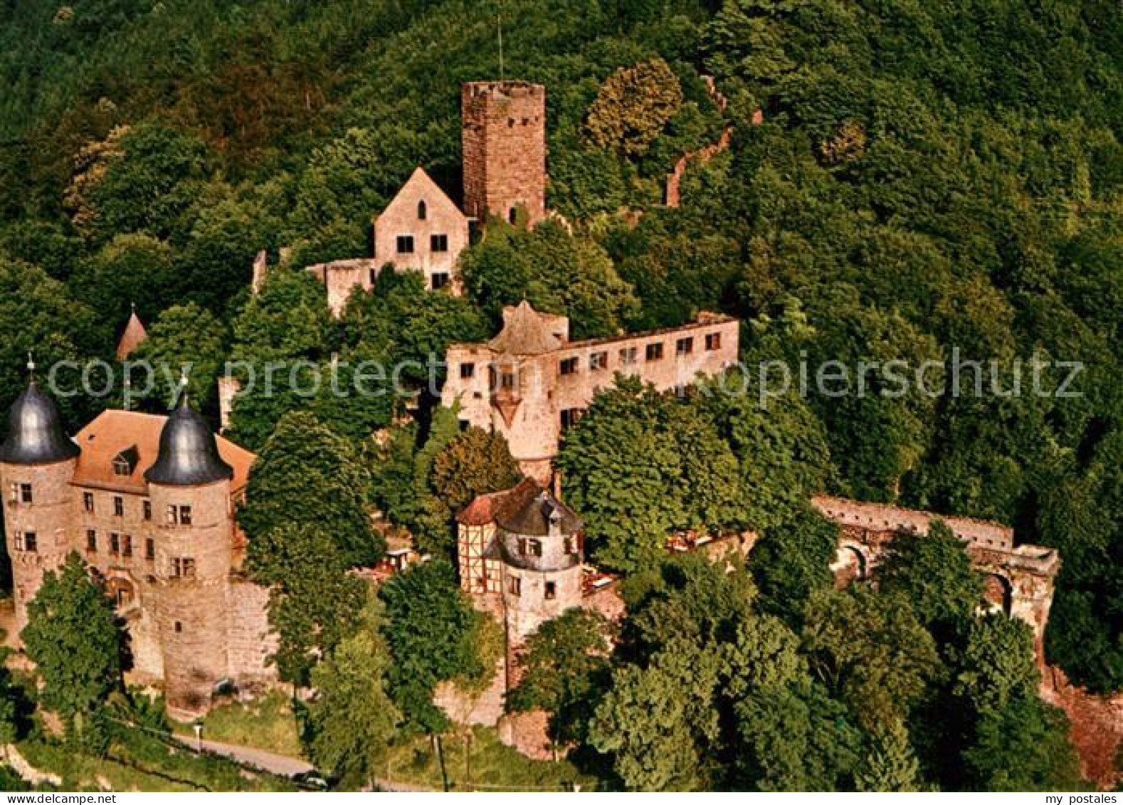 73010225 Wertheim Main Schloss Fliegeraufnahme Bestenheid - Wertheim