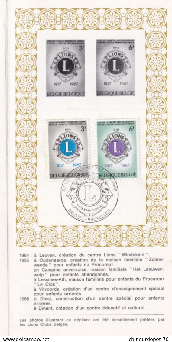 Administration Des Postes Belge émission D'une Série De Timbres Poste Spéciaux  N°1 1967 édité En Français - Briefe U. Dokumente