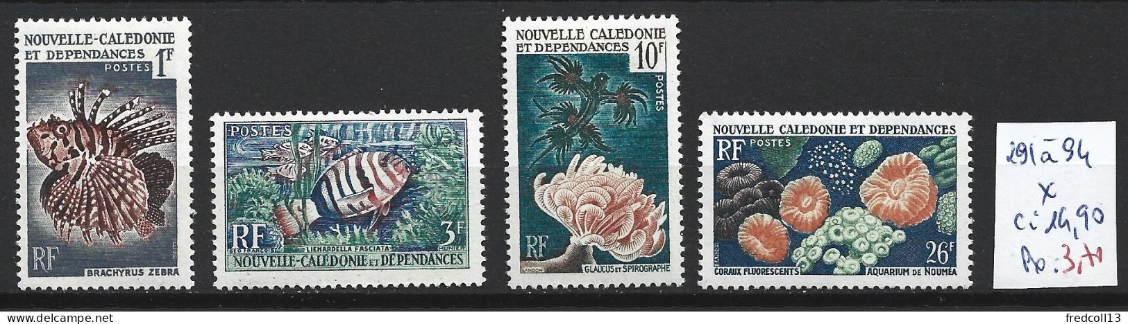NOUVELLE-CALEDONIE 291 à 94 * Côte 14.90 € - Unused Stamps
