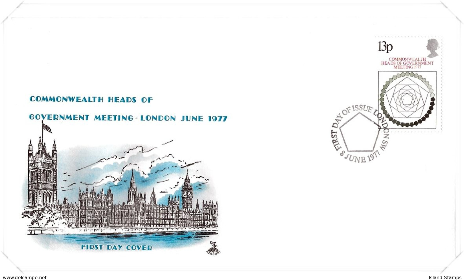 1977 Head Of Government Unaddressed FDC Tt - 1971-1980 Decimal Issues