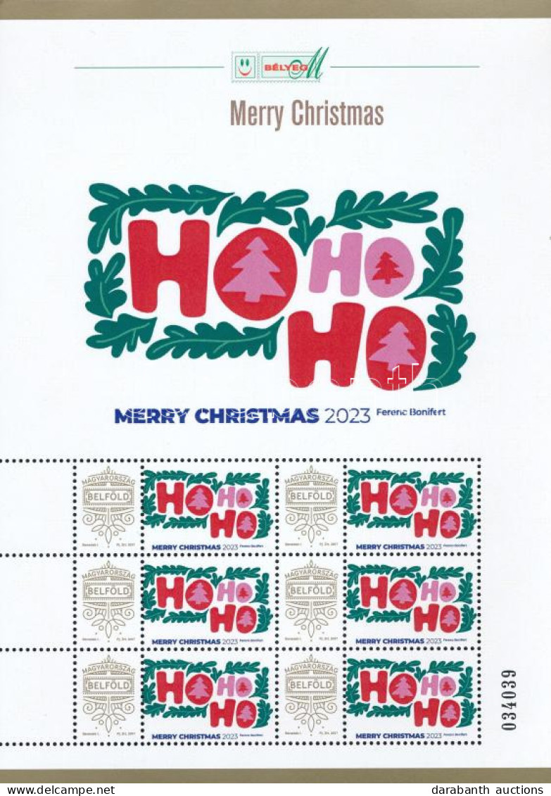 ** 2023 Merry Christmas Hohoho Személyes Bélyeg Kisív Dísztokban - Andere & Zonder Classificatie