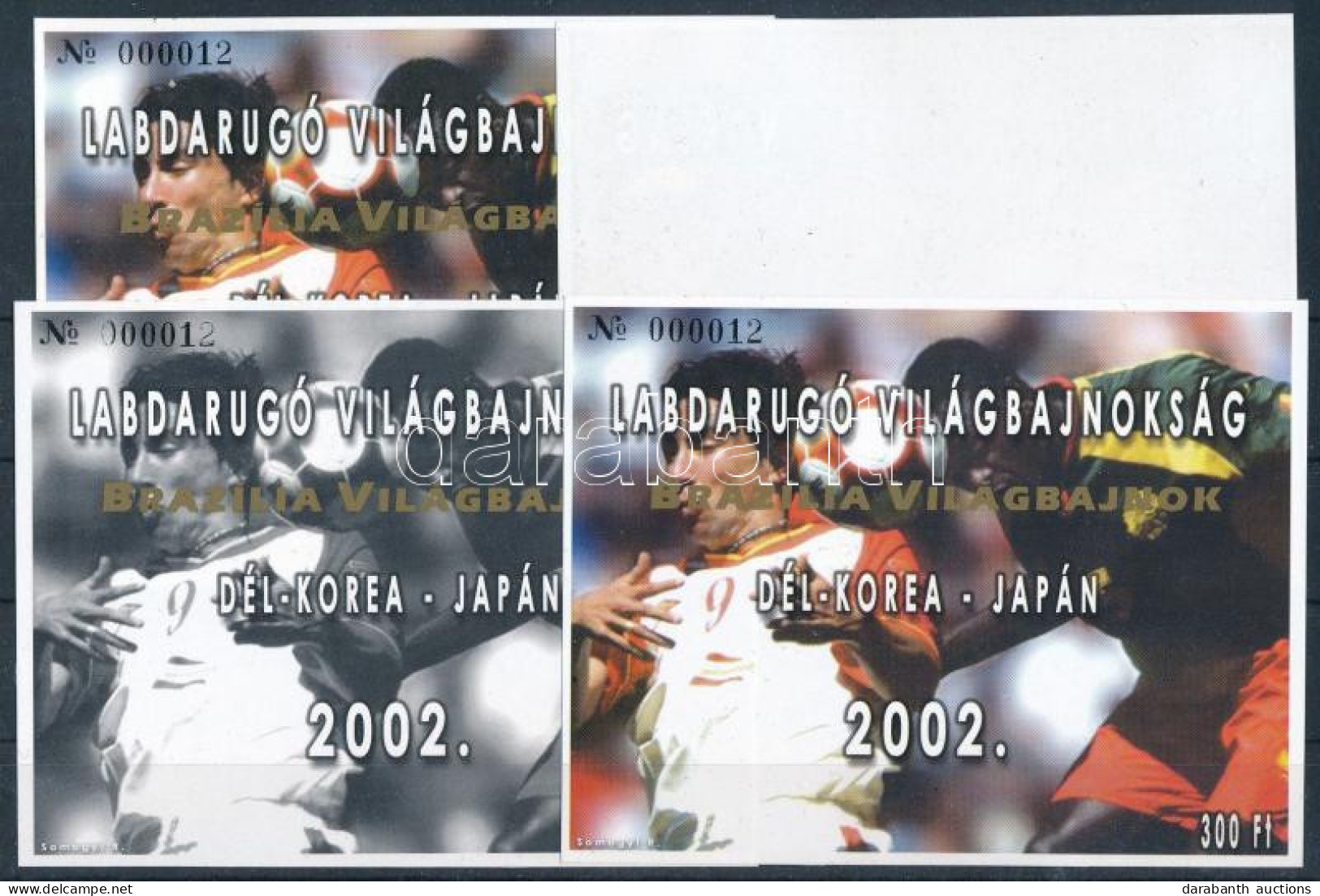 ** 2002/19 Labdarúgó VB - Brazília A Világbajnok 4 Db-os Emlékív Garnitúra Azonos Sorszámmal - Autres & Non Classés