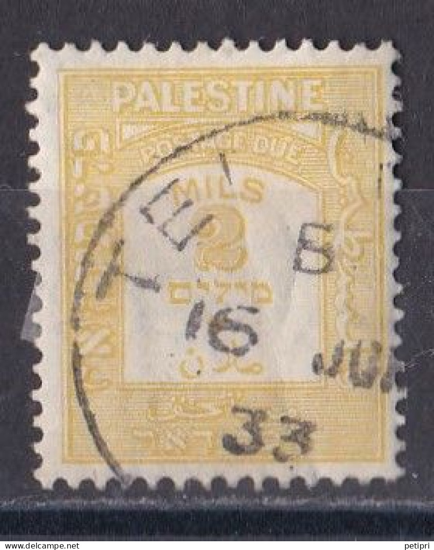 Palestine -  Taxe 1928   Y&T  N ° 13  Oblitéré 16 Juin 33 - Palestine