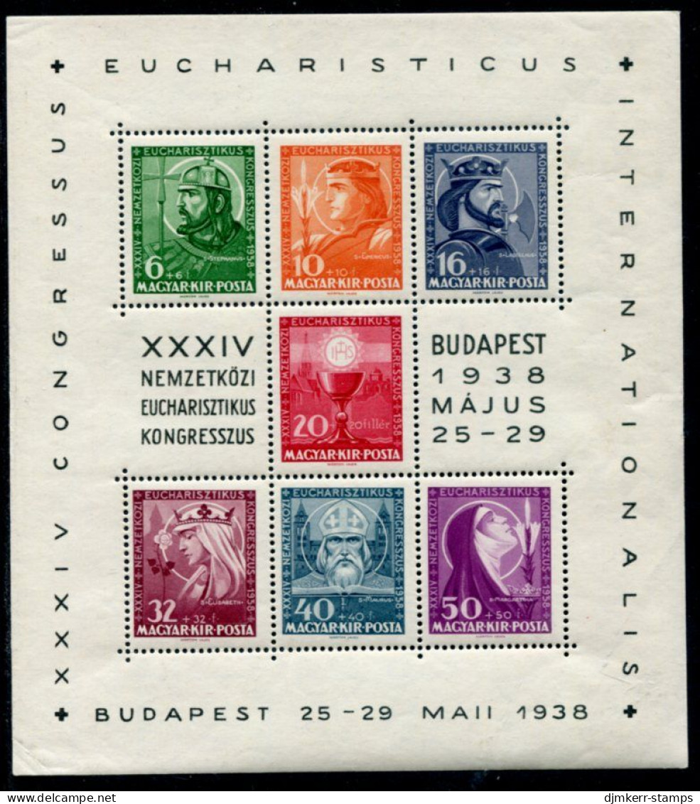 HUNGARY 1938 Eucharistic Congress Block MNH / **.  Michel Block 3 - Ongebruikt