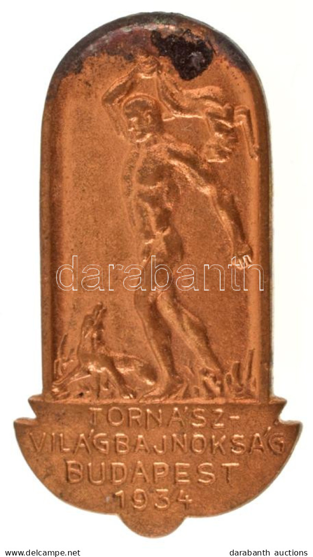 1934. "Tornász Világbajnokság Budapest 1934" Aranyozott Bronz Gomblyukjelvény "Cserkészbolt V. N Sándor U.6." Gyártói Je - Sin Clasificación