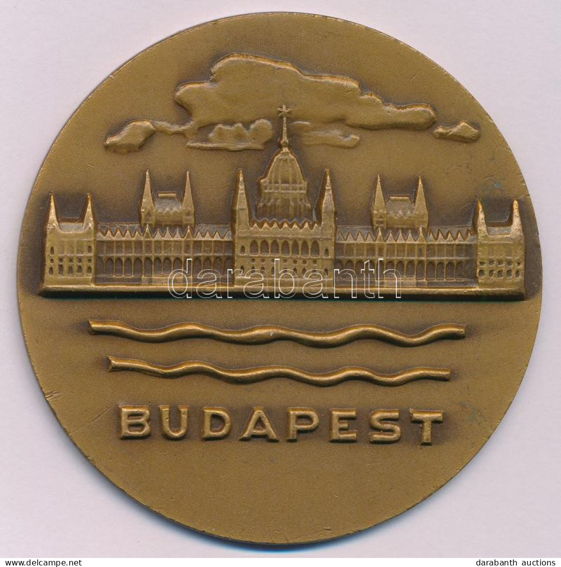 1971. "Budapest" Egyoldalas Bronz Emlékérem, Hátoldalán "Magyarország-Ukrajna Válogatott Atlétikai Viadal, Budapest 1971 - Ohne Zuordnung
