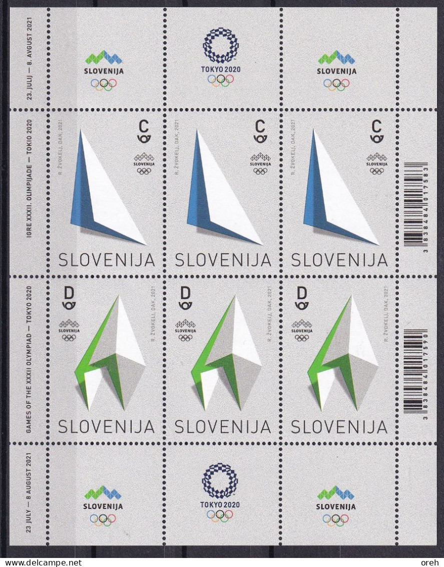 SLOVENIA 2021,NEW 12.07.,OLYMPIC GAMES TOKYO,SHEET,MNH - Estate 2020 : Tokio