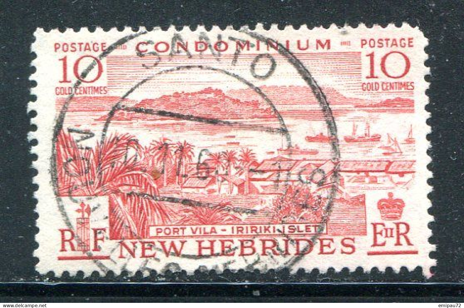 NOUVELLES HEBRIDES- Y&T N°187- Oblitéré (très Belle Oblitération!!!) - Used Stamps