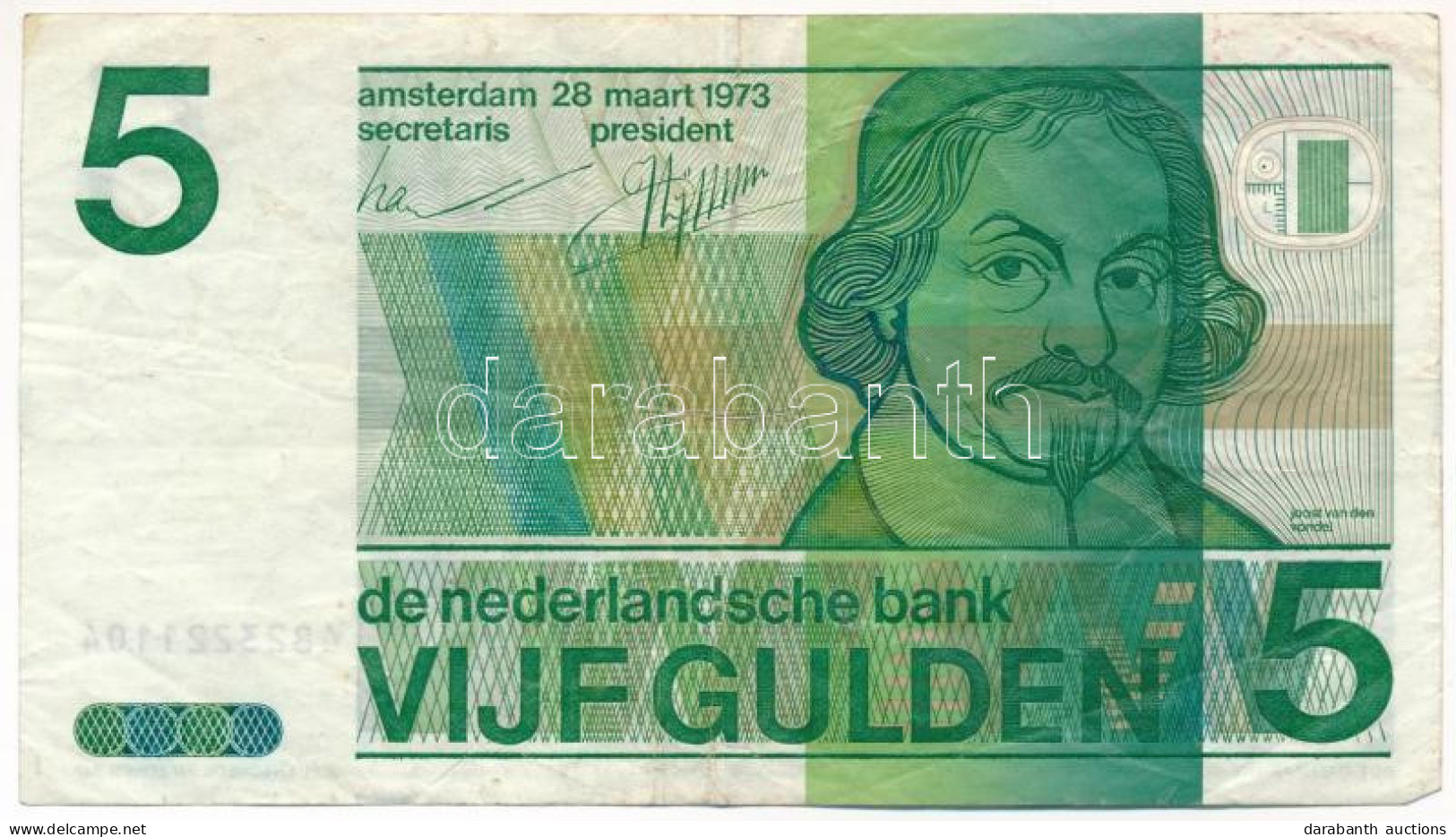 Hollandia 1973. 5G "4823221104" T:F Netherlands 1973. 5 Gulden "4823221104" C:F Krause 95. - Non Classés