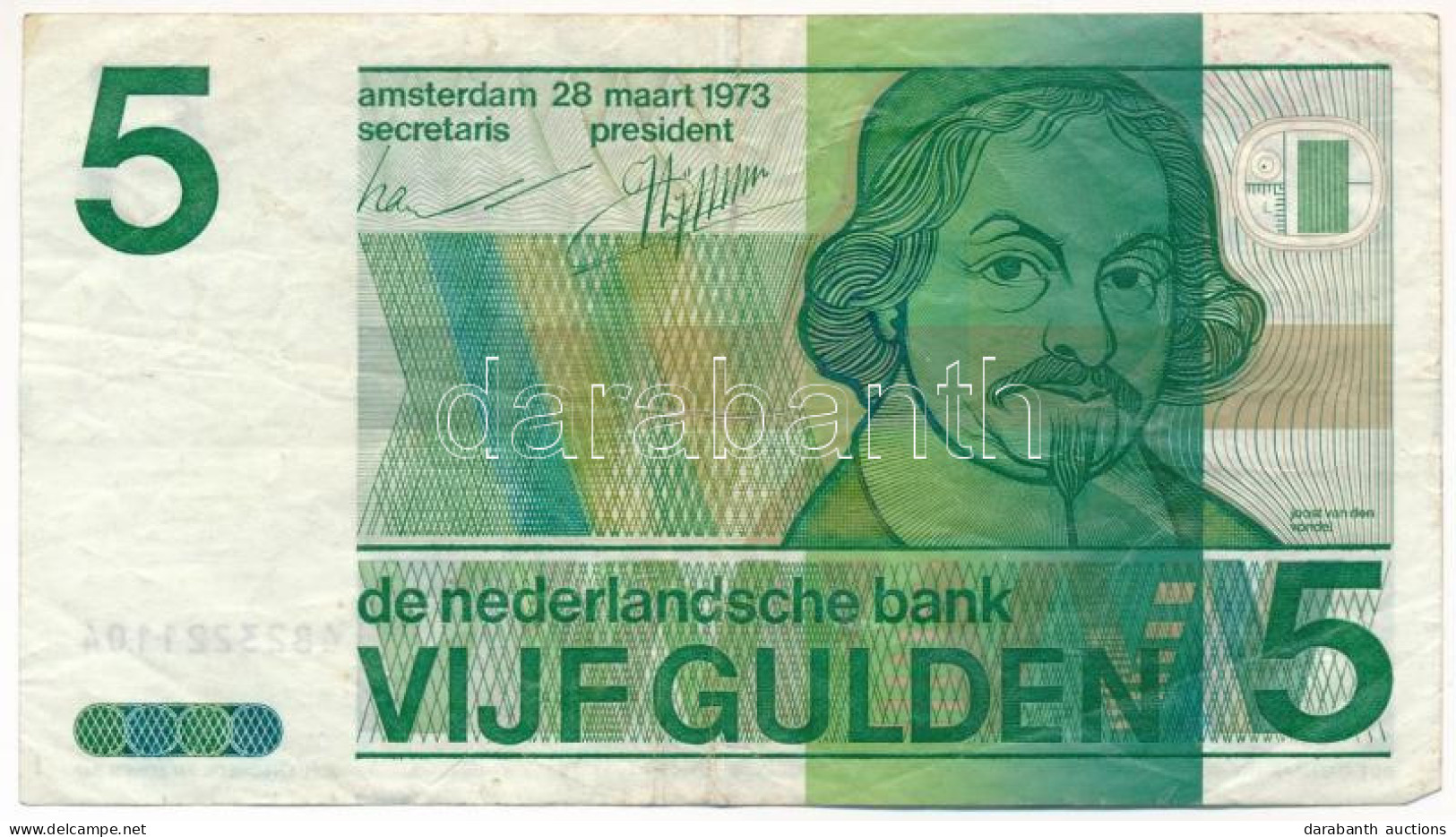 Hollandia 1973. 5G "4823221104" T:F Netherlands 1973. 5 Gulden "4823221104" C:F Krause 95. - Ohne Zuordnung