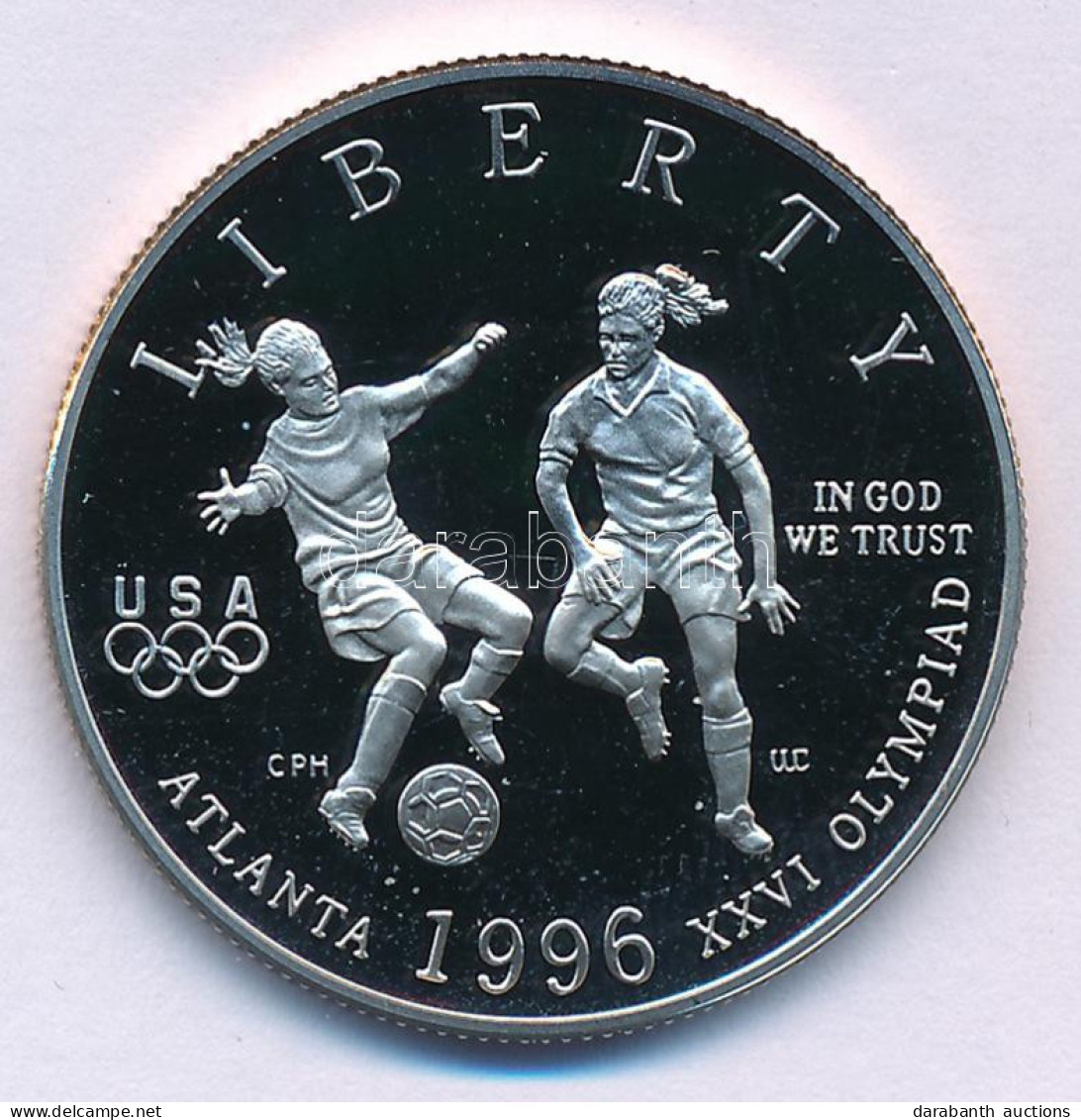 Amerikai Egyesült Államok 1996S 1/2$ Cu-Ni "Atlantai Olimpia - Női Labdarúgás" Kapszulában T:PP  USA 1996S 1/2 Dollar Cu - Non Classés