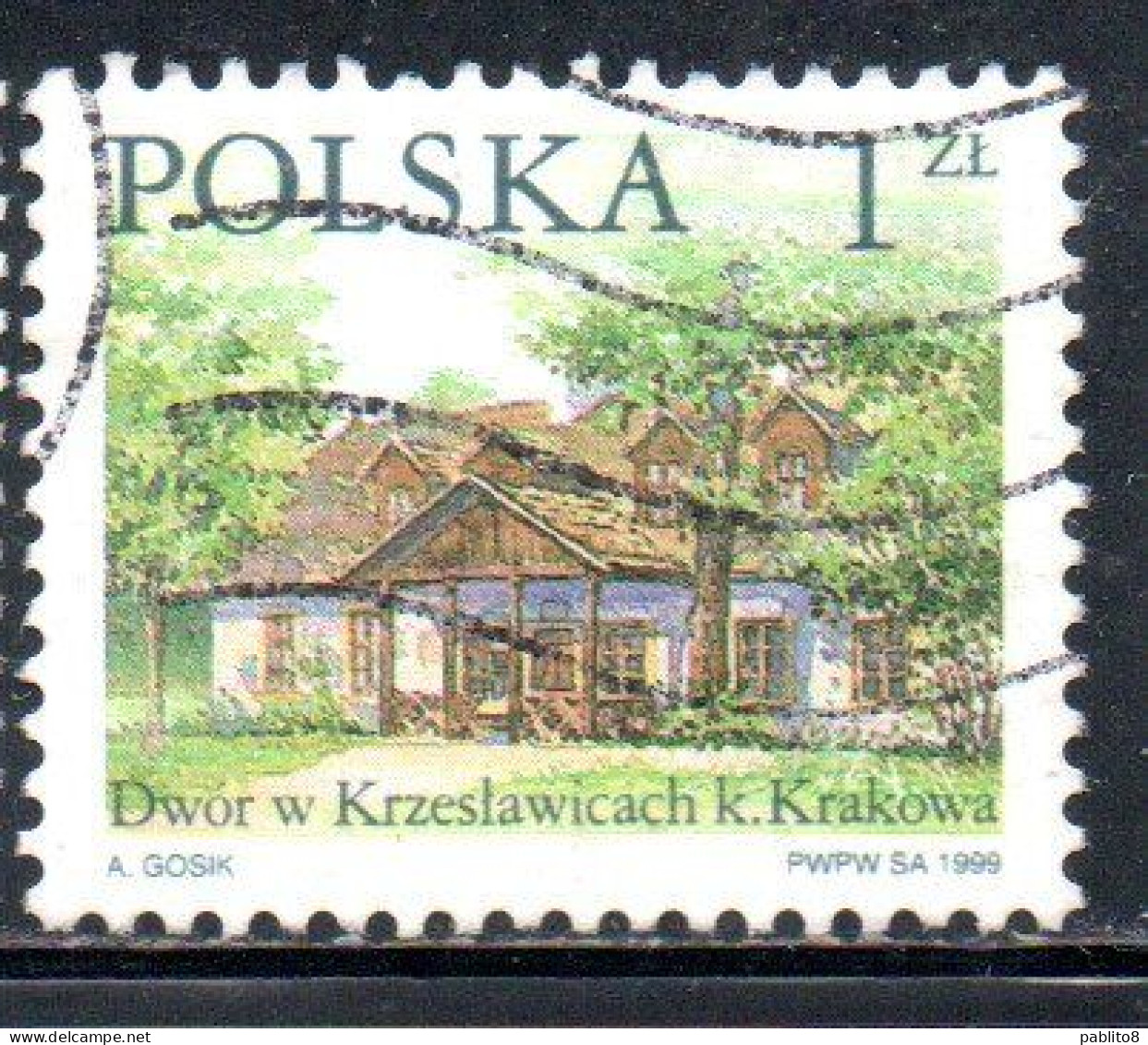 POLONIA POLAND POLSKA 1999 COUNTRY ESTATES KRZESLAWICACH 1z USED USATO OBLITERE' - Used Stamps