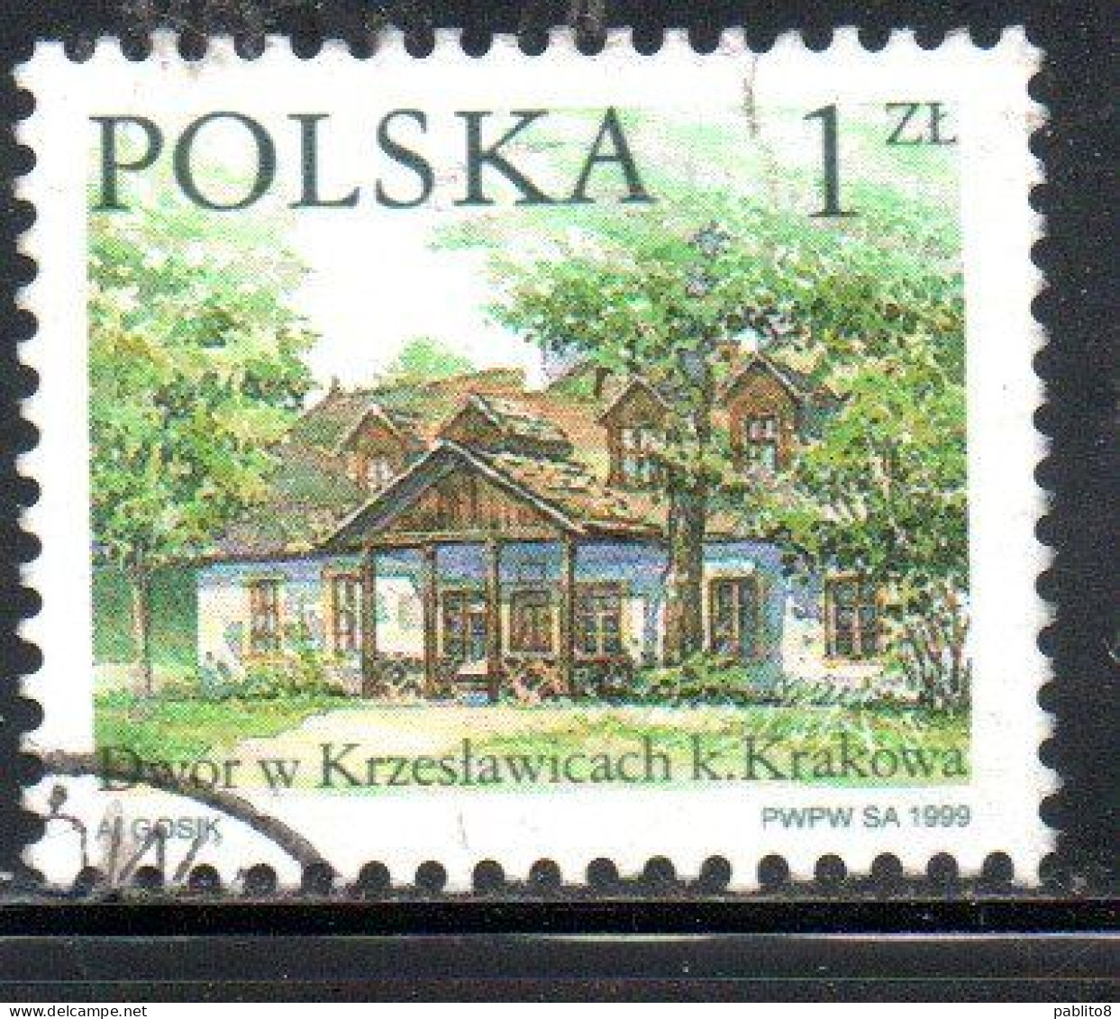 POLONIA POLAND POLSKA 1999 COUNTRY ESTATES KRZESLAWICACH 1z USED USATO OBLITERE' - Oblitérés