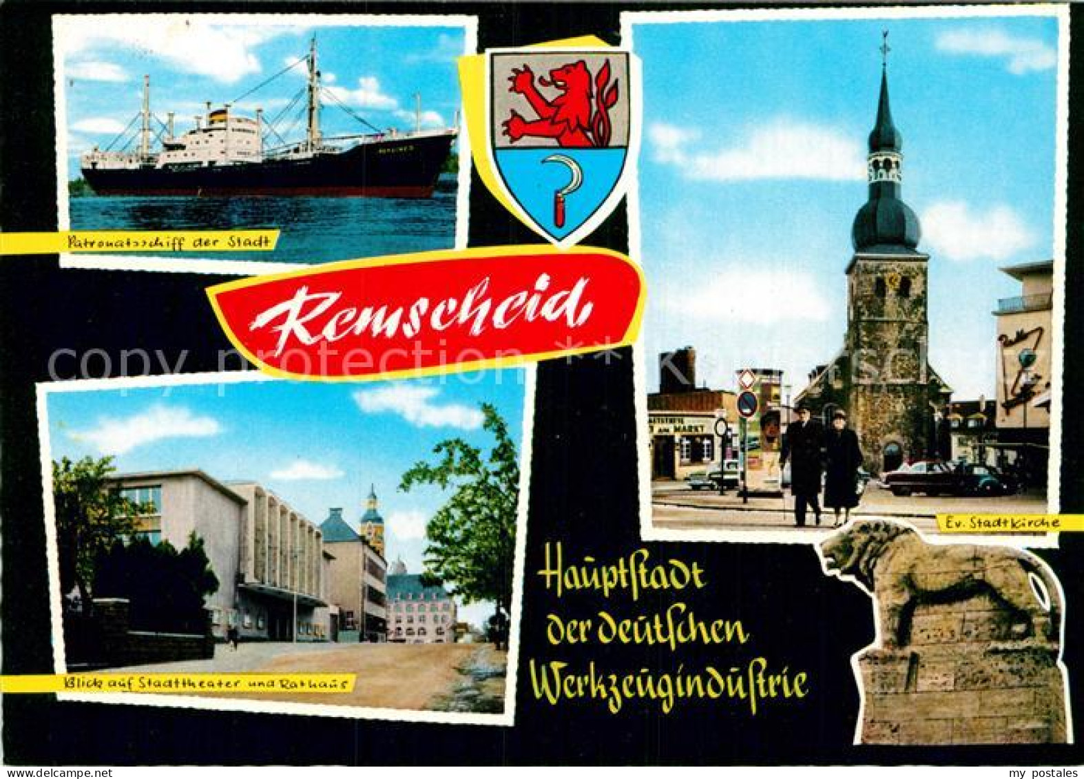 73007155 Remscheid Patronatsschiff Stadttheater Rathaus Ev Stadtkirche Remscheid - Remscheid