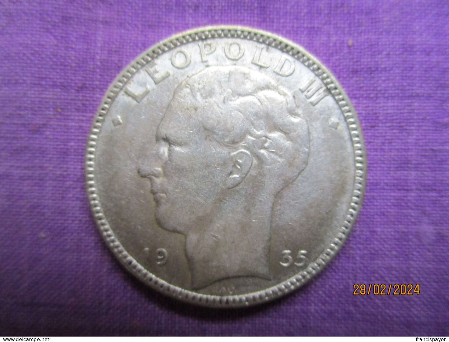 Belgique: 20 Francs 1935 - 20 Francs
