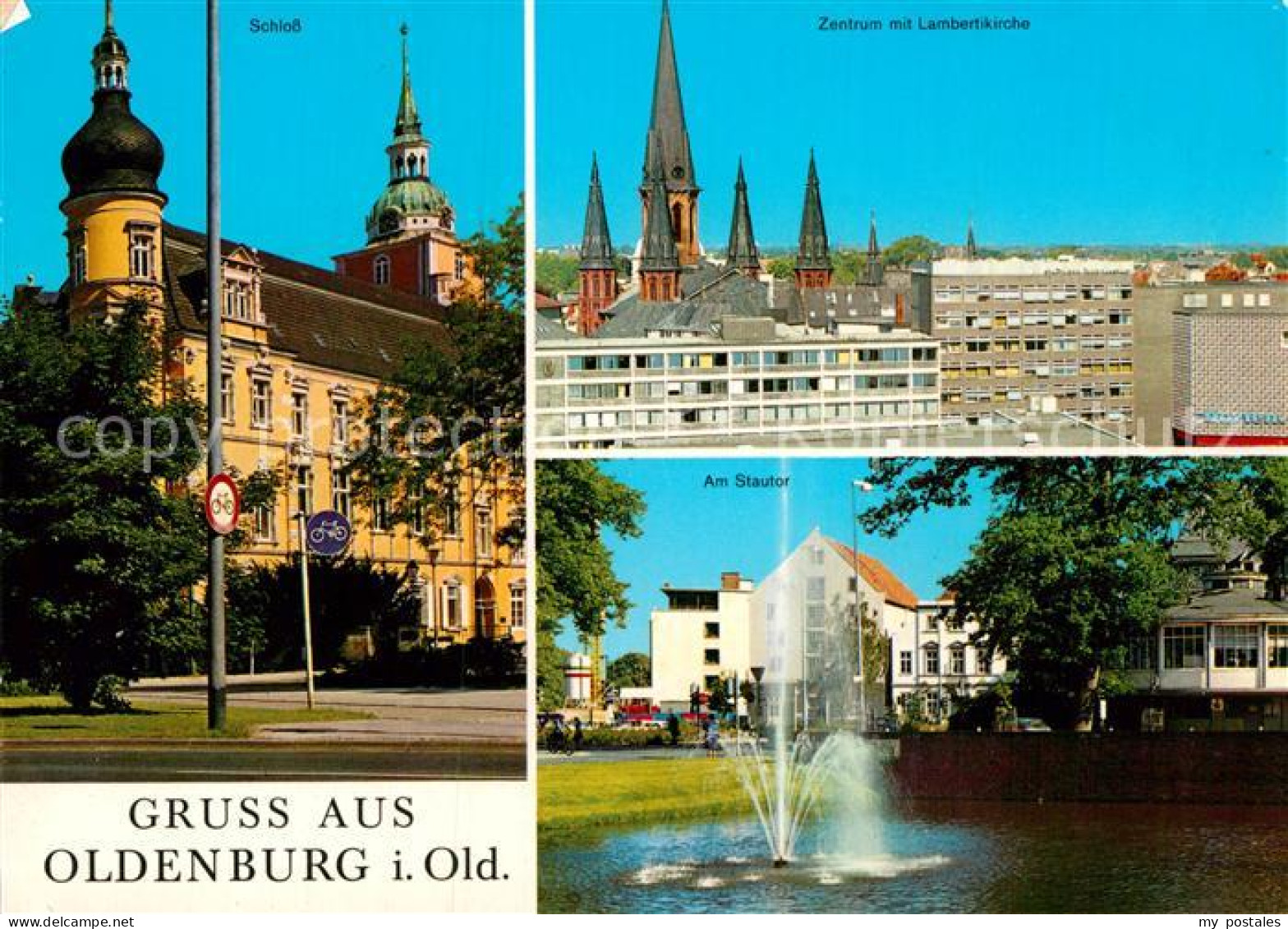 73005837 Oldenburg Niedersachsen Schloss Zentrum Mit Lambertikirche Am Stautor O - Oldenburg