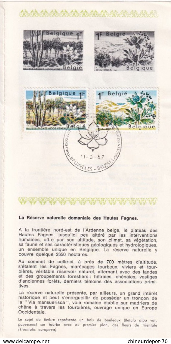 Administration Des Postes Belge émission D'une Série De Timbres Poste Spéciaux  N°5 1967 édité En Français - Cartas & Documentos