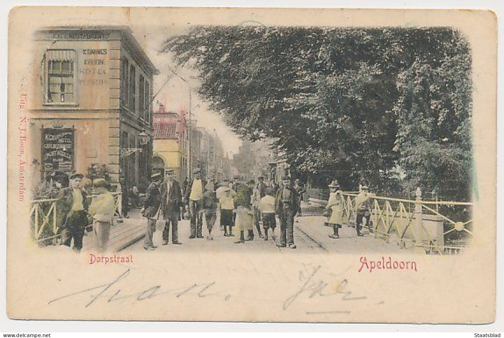 13- Prentbriefkaart Apeldoorn 1902 - Dorpstraat - Apeldoorn