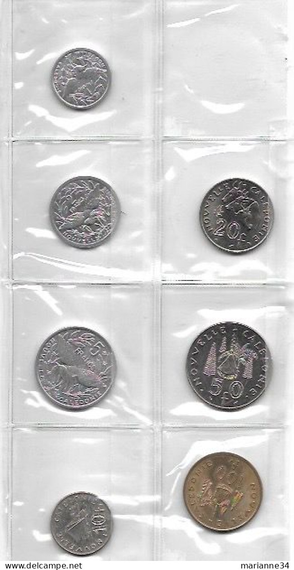 Nouvelle-Calédonie-lot De 7 Pièces(1F,2F,5F,10F,20F,50F,100F) Années 1983-1986 - Nieuw-Caledonië