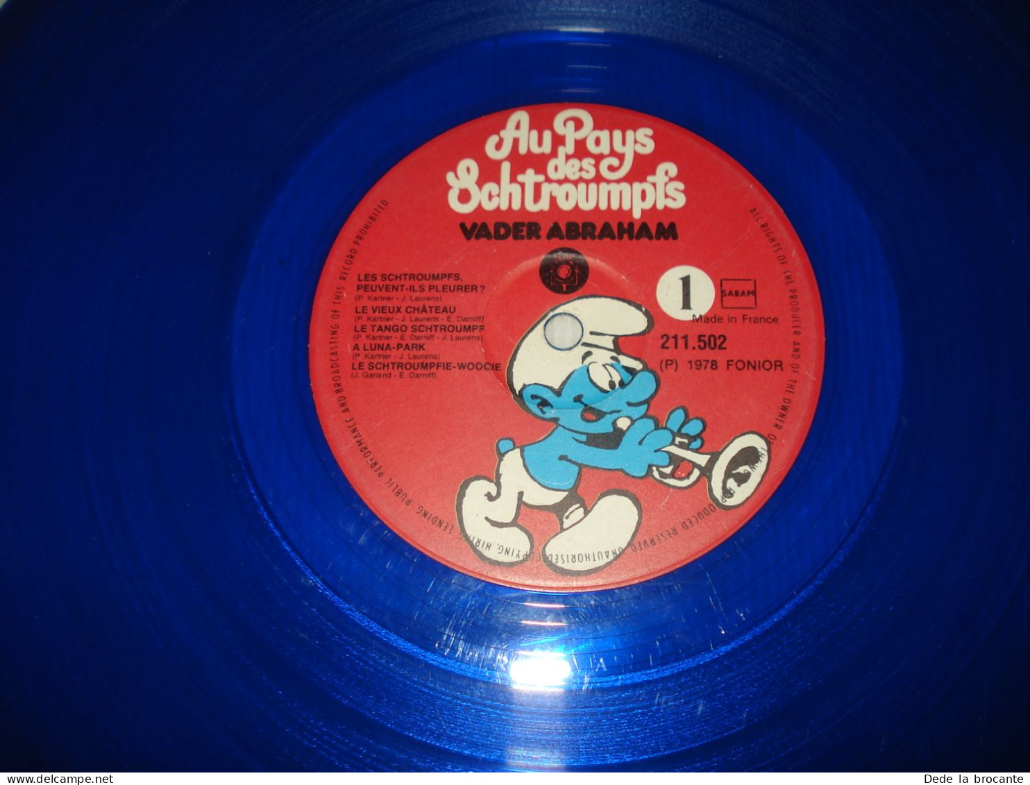 B14 / Vader Abraham – Au Pays Des Schtroumpfs - LP Blue - 211.502 - BE 1978 VG++ - Children