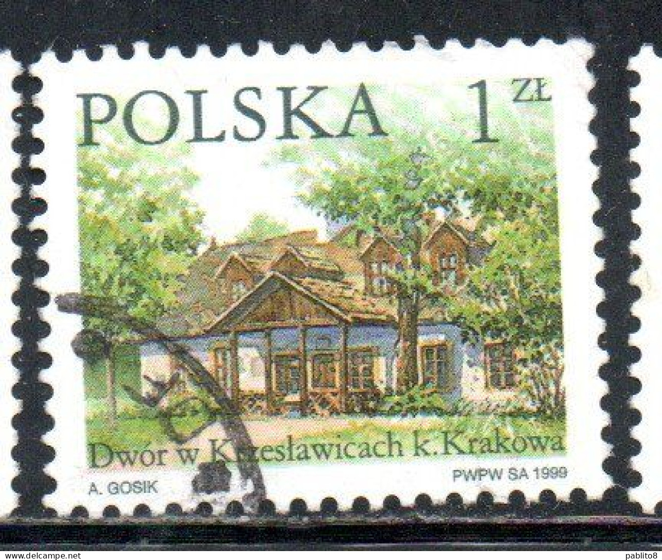 POLONIA POLAND POLSKA 1999 COUNTRY ESTATES KRZESLAWICACH 1z USED USATO OBLITERE' - Oblitérés