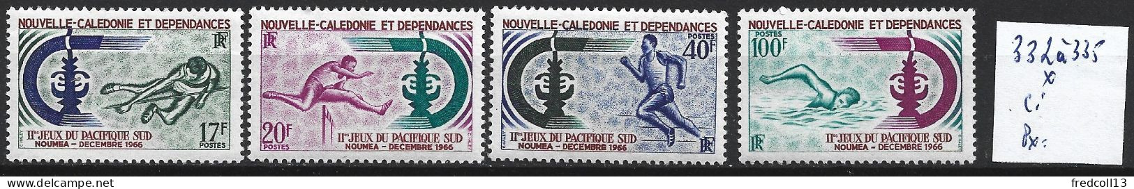 NOUVELLE-CALEDONIE 332 à 35 * Côte 27 € - Unused Stamps