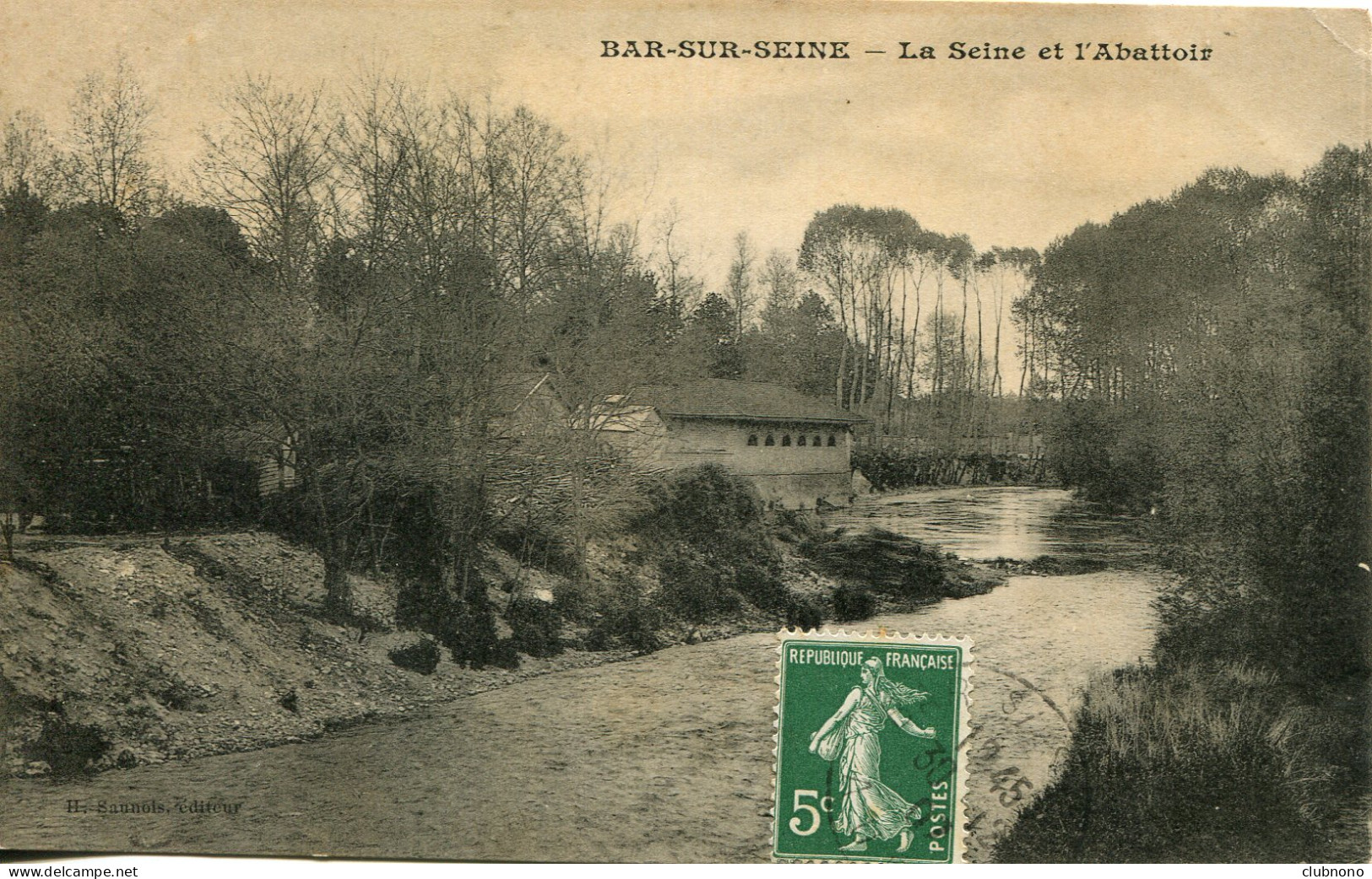 CPA -  BAR-SUR-SEINE - LA SEINE ET L'ABATTOIR - Bar-sur-Seine