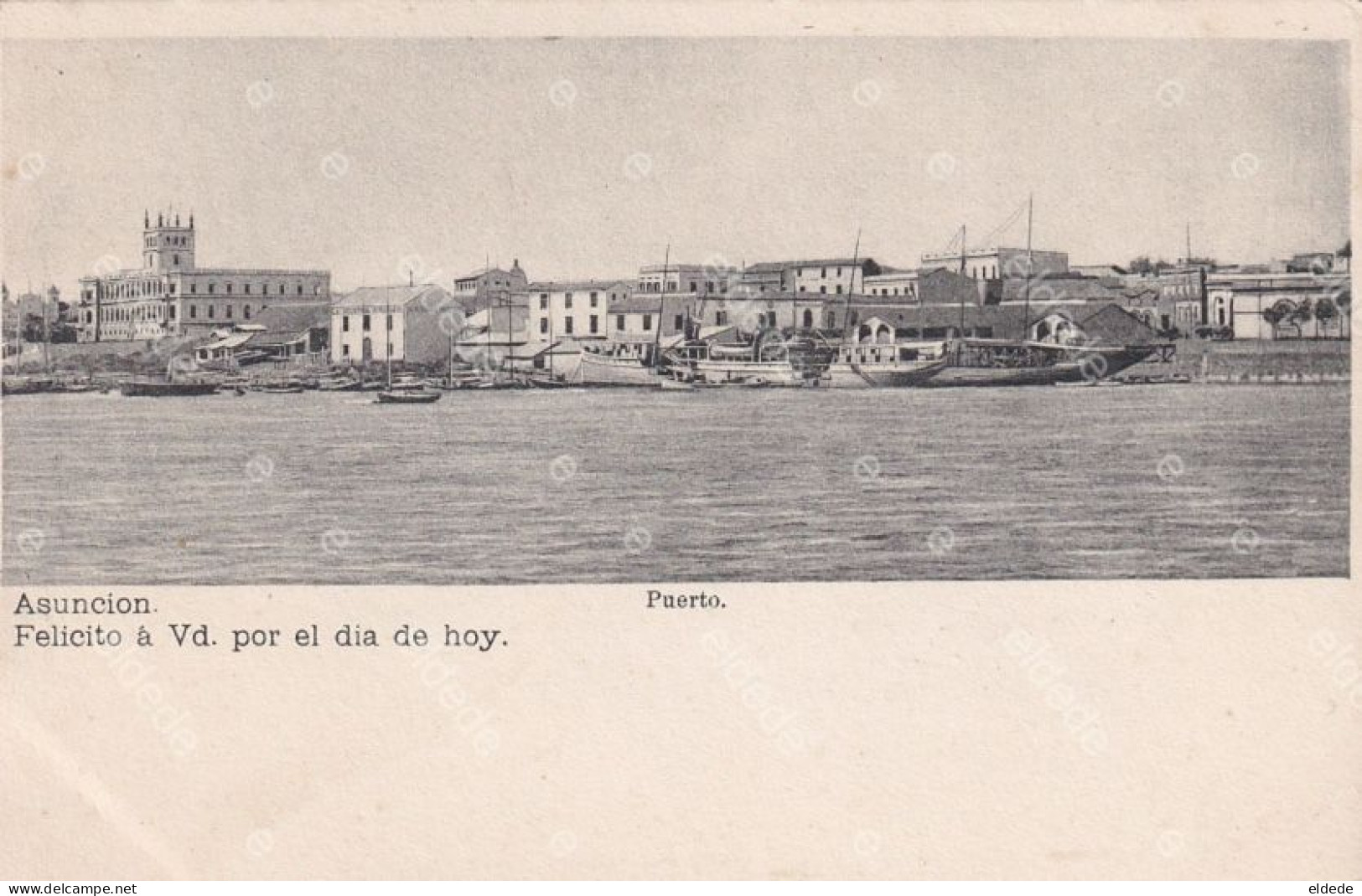 Paraguay  Asuncion Puerto Undivided Back Before 1903 - Paraguay