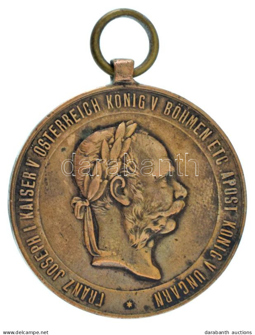 1873. "Hadiérem" Bronz Kitüntetés Mellszalag Nélkül T:XF Patina  Hungary 1873. "Military Medal" Bronze Medal Without Rib - Non Classés