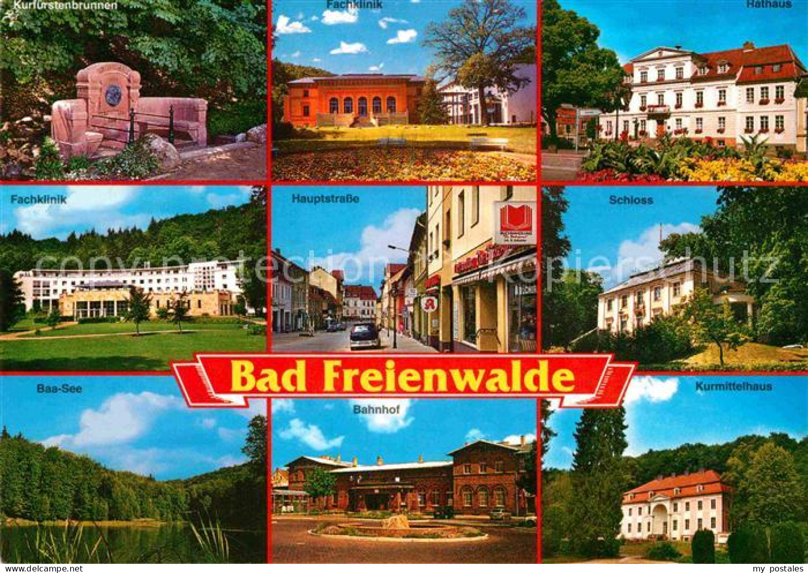 72691380 Bad Freienwalde Kurfuerstenbrunnen Klinik Rathaus Schloss Kurmittelhaus - Bad Freienwalde