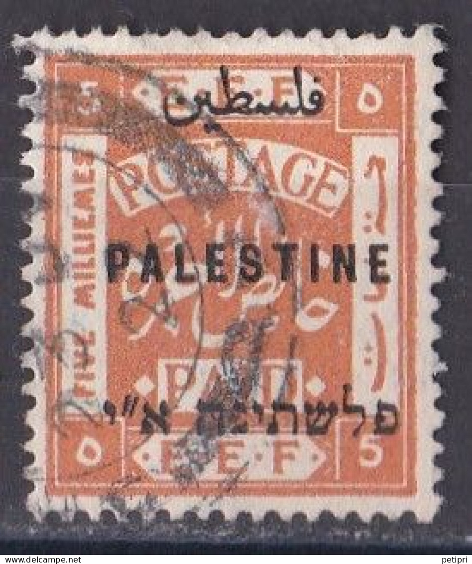 Palestine -  1922 -  Y&T  N ° 41  Oblitéré ( Surcharge Arabe 8 Mm ) - Palestine