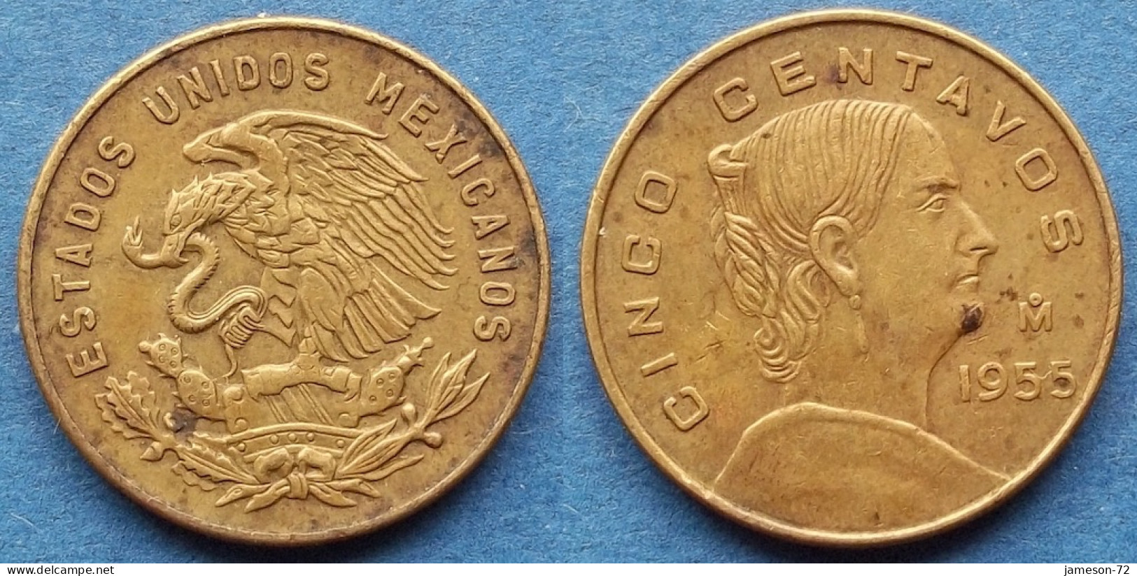 MEXICO - 5 Centavos 1955 Mo "Josefa Ortiz De Domínguez" KM# 426 Estados Unidos Mexicanos - Edelweiss Coins - México