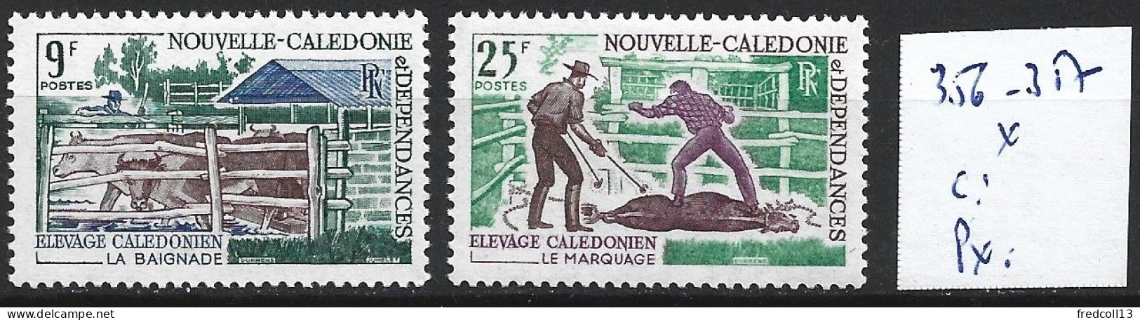 NOUVELLE-CALEDONIE 356-57 * Côte 6.70 € - Unused Stamps