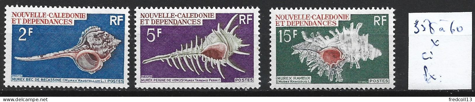 NOUVELLE-CALEDONIE 358 à 60 * Côte 14 € - Unused Stamps