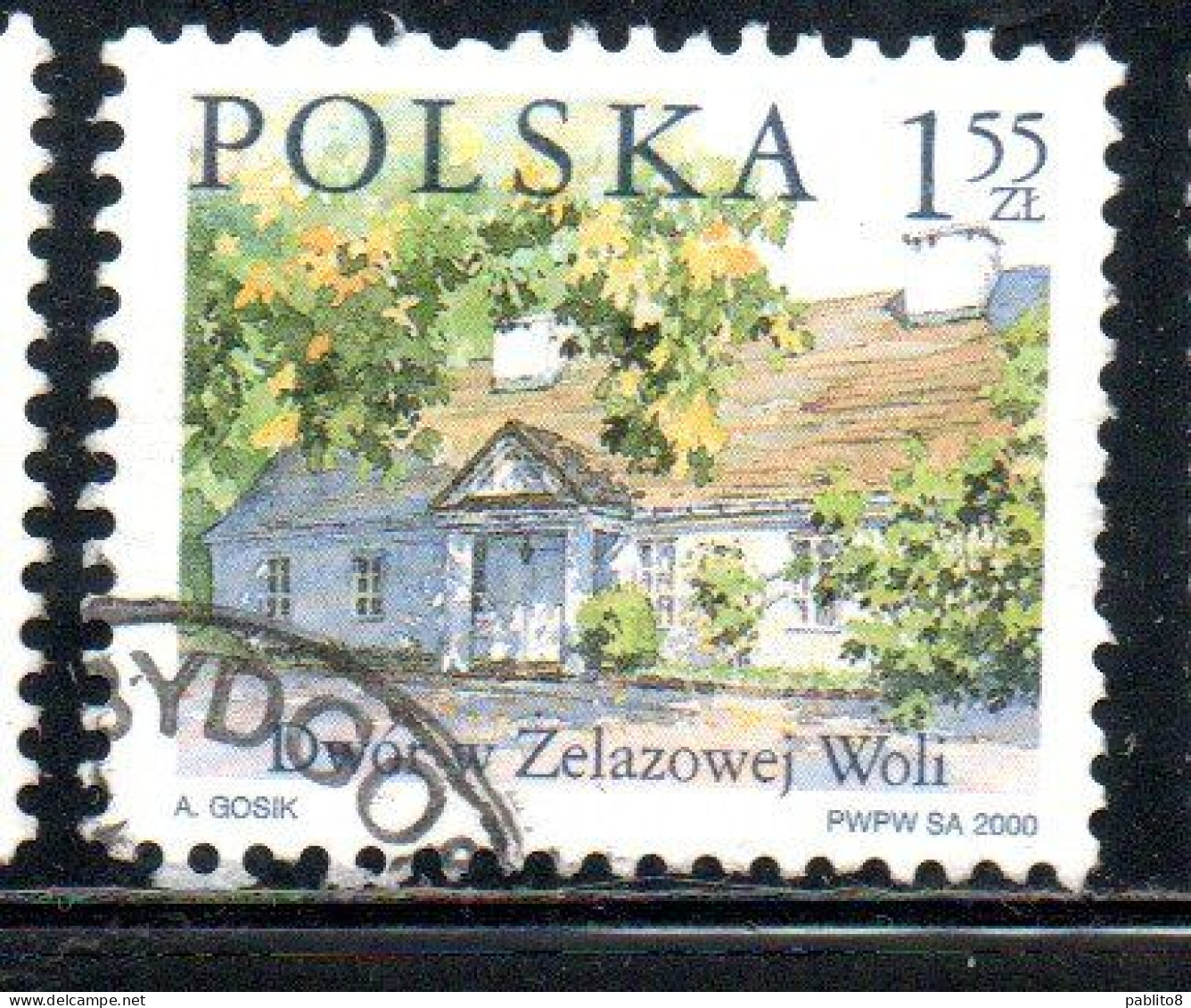 POLONIA POLAND POLSKA 2000 COUNTRY ESTATES ZELAZOWA WOLA 1.55z USED USATO OBLITERE' - Oblitérés