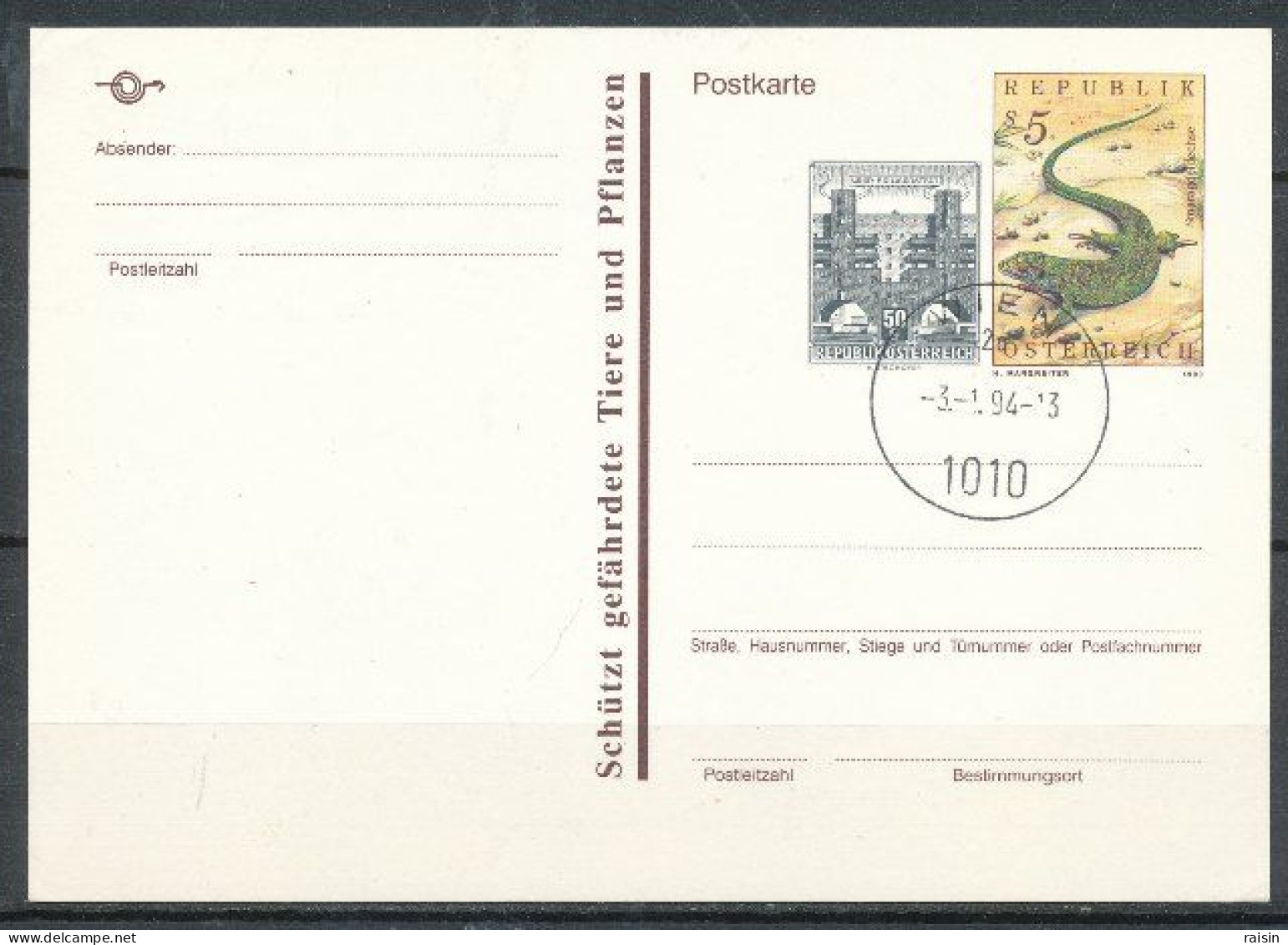 Autriche 1993 Entier Postal Ayant Circulé - Buste