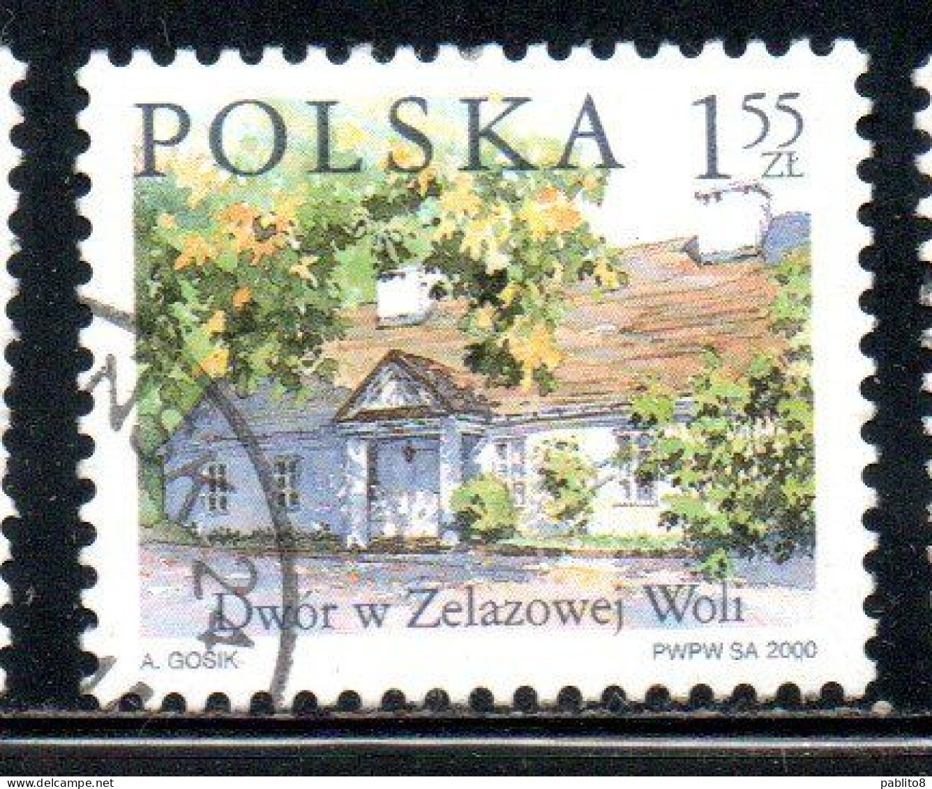 POLONIA POLAND POLSKA 2000 COUNTRY ESTATES ZELAZOWA WOLA 1.55z USED USATO OBLITERE' - Oblitérés