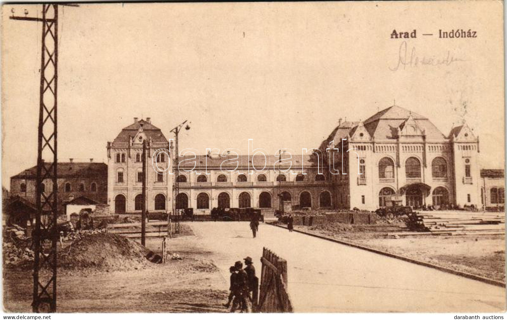 T2/T3 1918 Arad, Indóház, Vasútállomás, építkezés. Vasúti Levelezőlapárusítás 4805. / Railway Station, Construction (EK) - Ohne Zuordnung