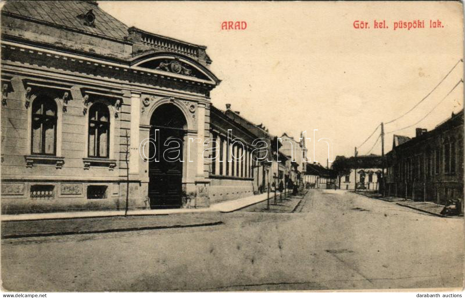 T2/T3 Arad, Görögkeleti (ortodox) Püspöki Lak. Pichler Sándor Kiadása / Orthodox Bishop's Residence (EK) - Non Classés