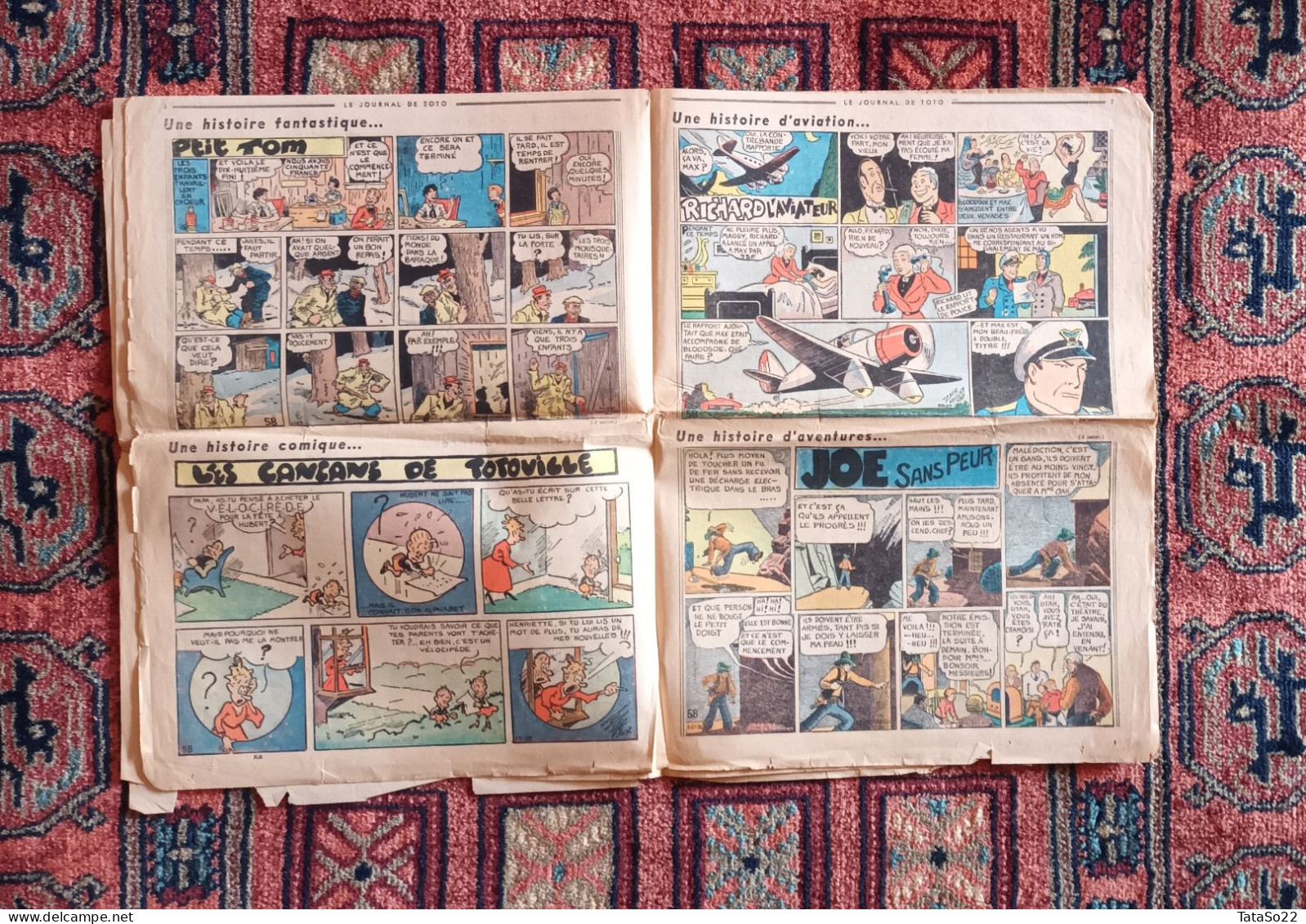 Le Journal De Toto N° 58 - Jeudi 14 Avril 1938 - Les Aventures De Toto - Autres & Non Classés